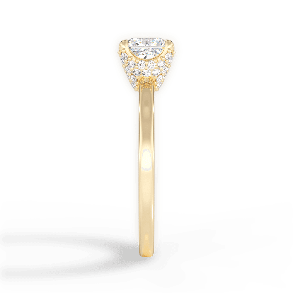 14kt Yellow Gold/18kt Yellow Gold/princess/perspective