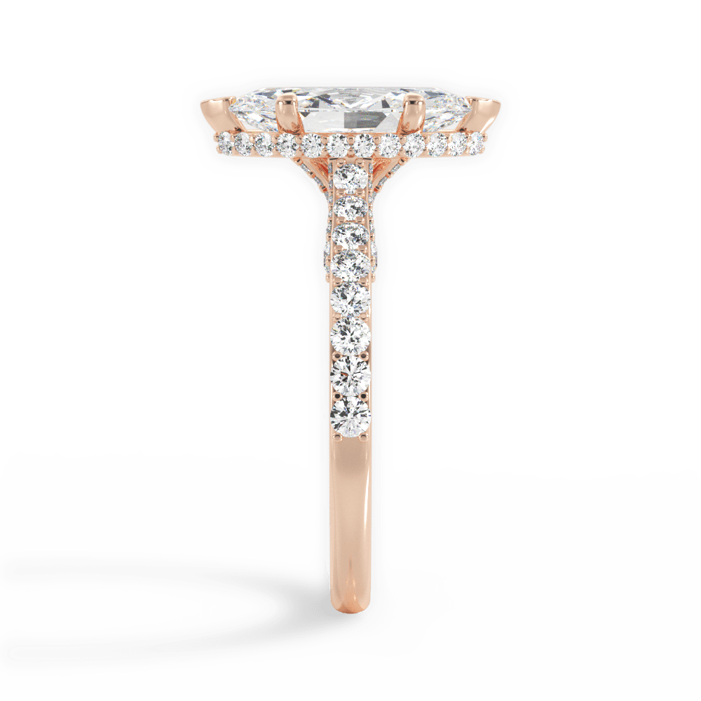 14kt Rose Gold/18kt Rose Gold/marquise/perspective