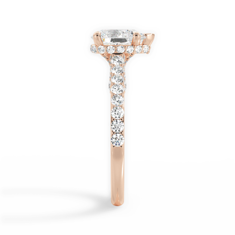 14kt Rose Gold/18kt Rose Gold/pear/perspective
