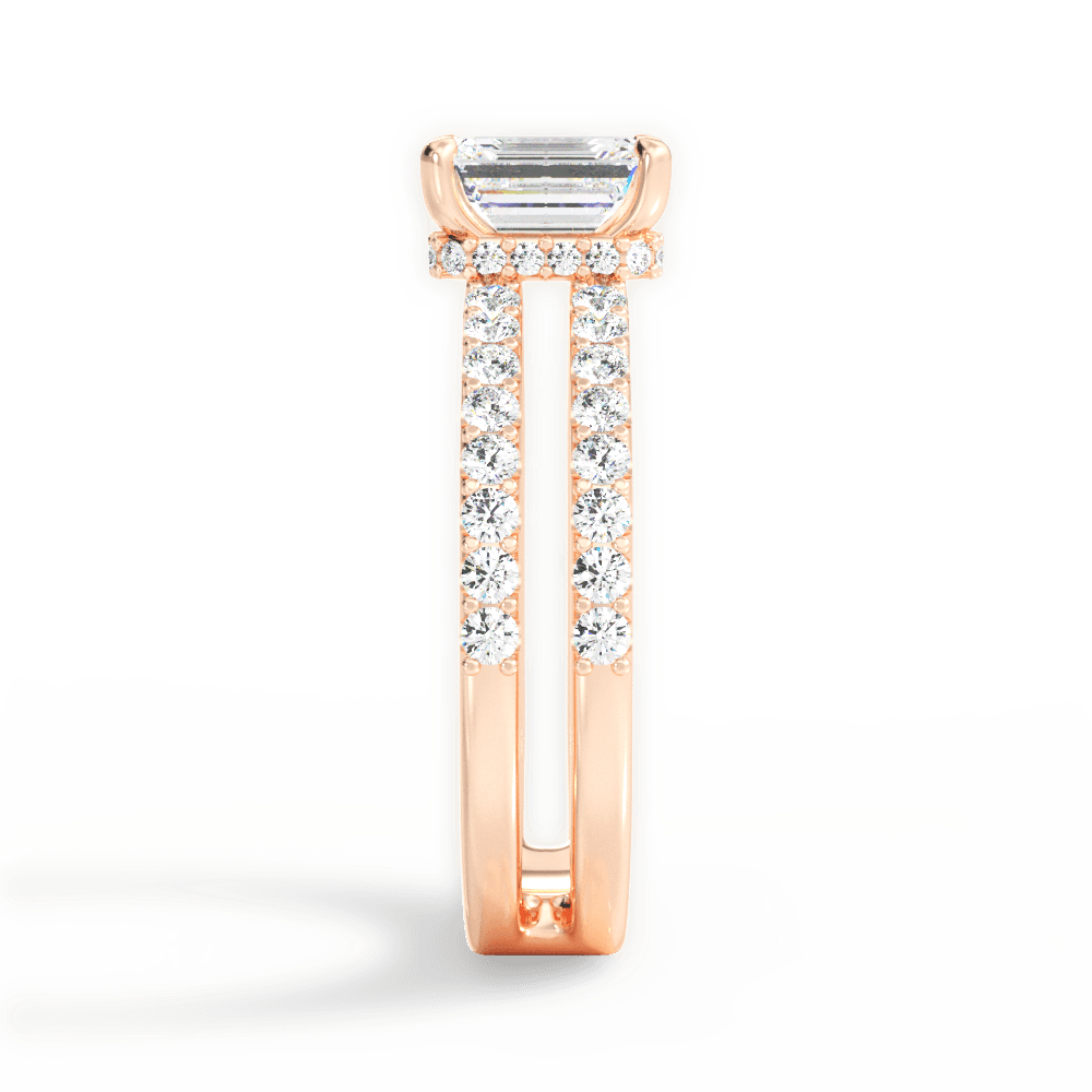 14kt Rose Gold/18kt Rose Gold/emerald/perspective