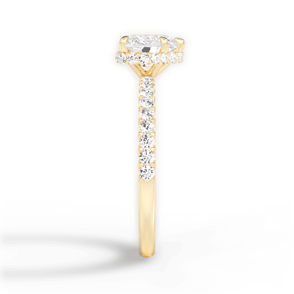 14kt Yellow Gold/18kt Yellow Gold/heart/perspective