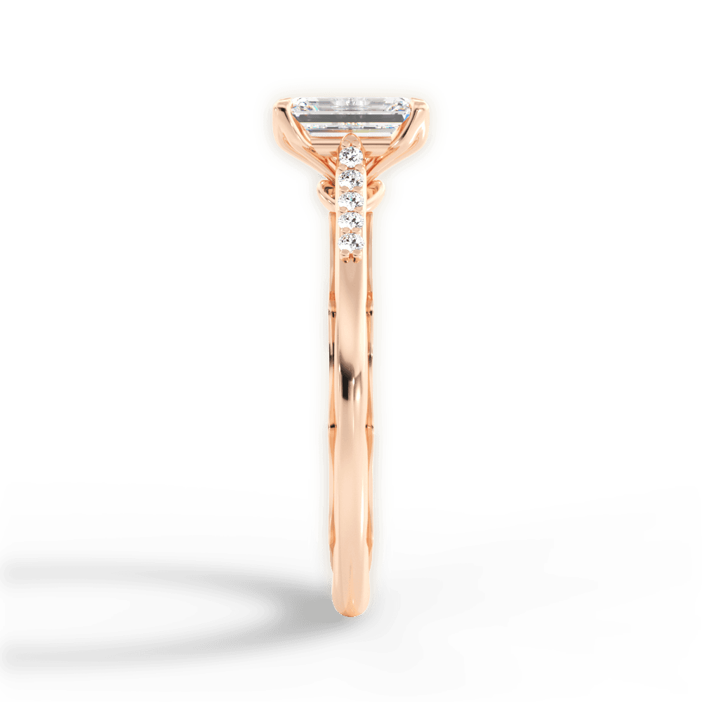 14kt Rose Gold/18kt Rose Gold/emerald/perspective