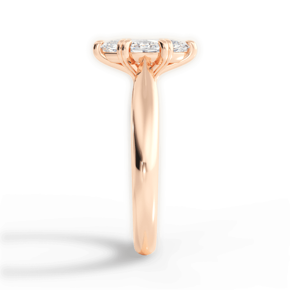 14kt Rose Gold/18kt Rose Gold/marquise/perspective