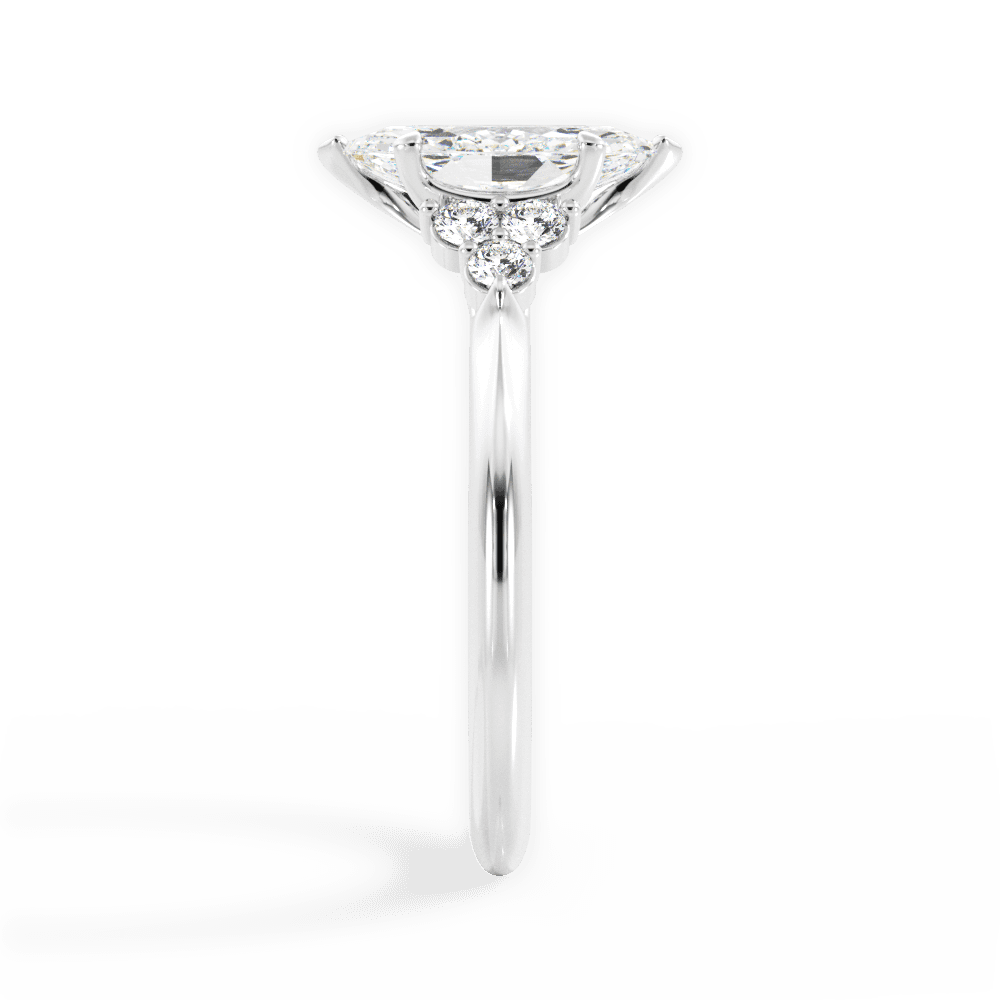 14kt White Gold/18kt White Gold/Platinum/marquise/perspective