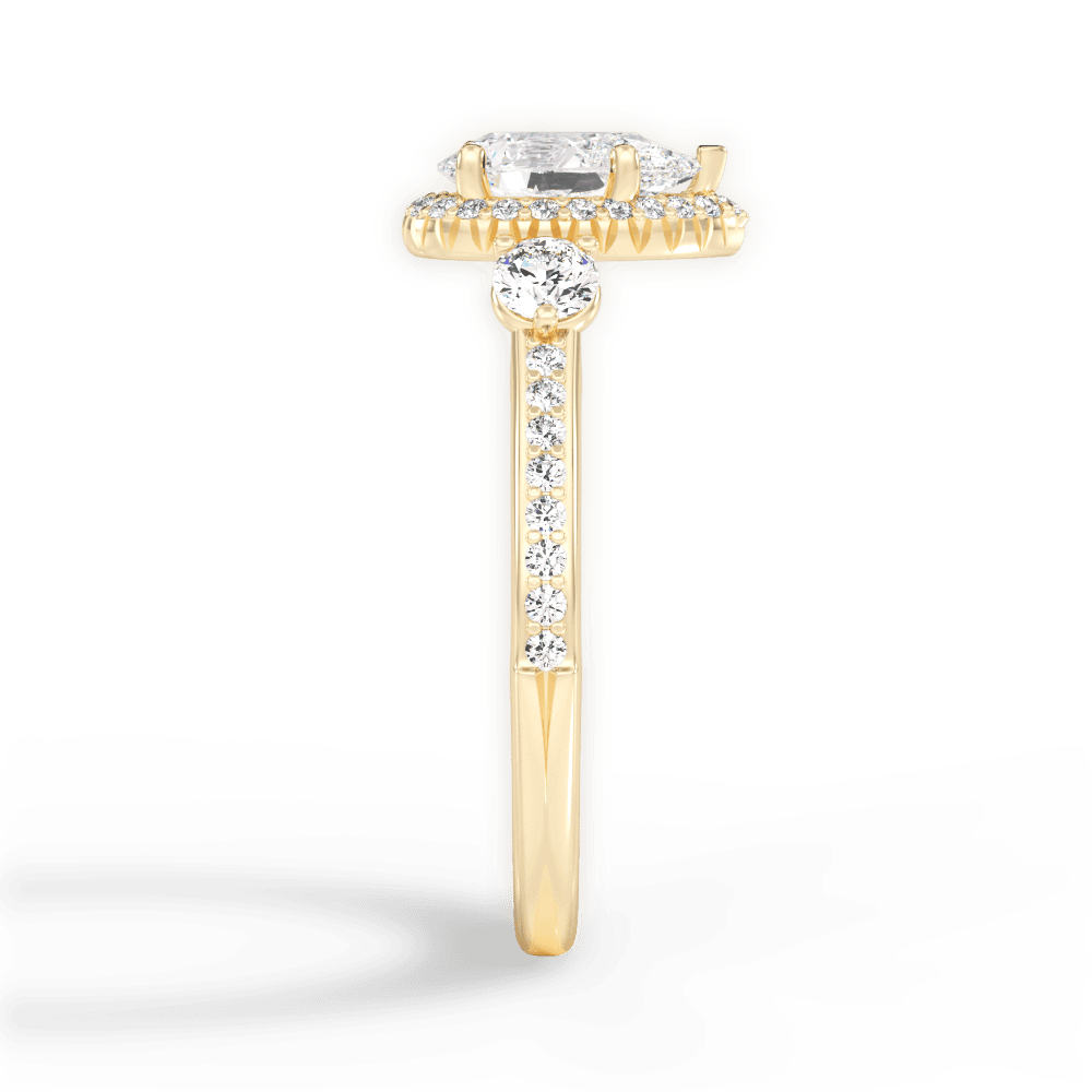 14kt Yellow Gold/18kt Yellow Gold/pear/perspective