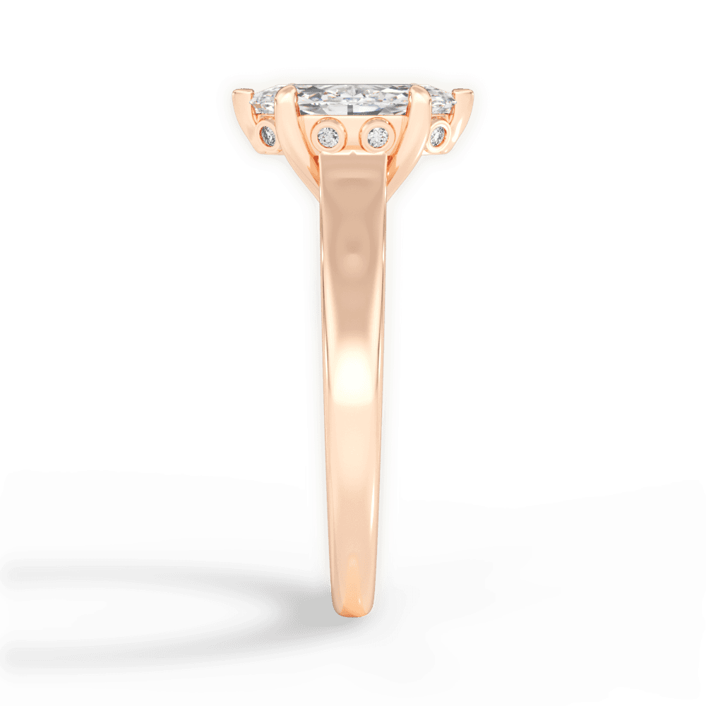 14kt Rose Gold/18kt Rose Gold/marquise/perspective