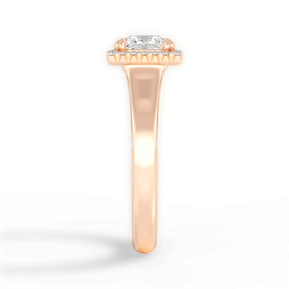 14kt Rose Gold/18kt Rose Gold/princess/perspective