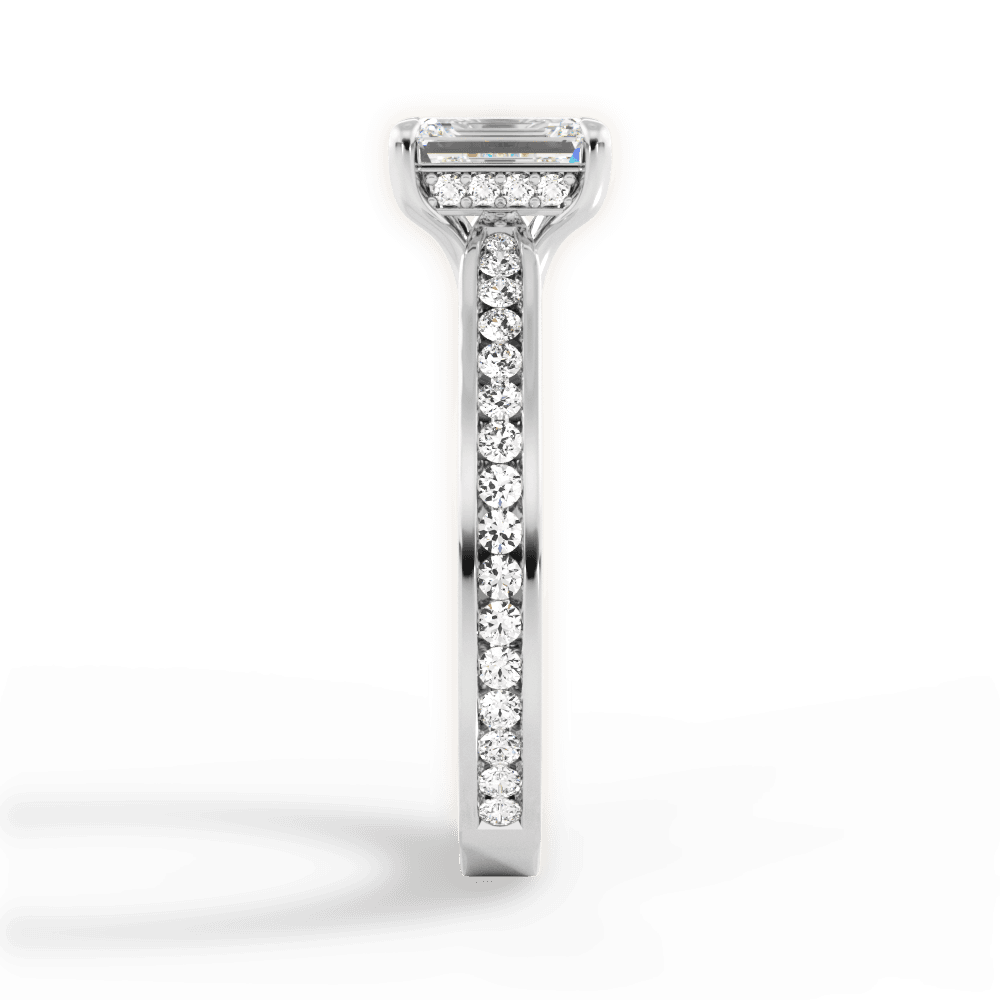 14kt White Gold/18kt White Gold/Platinum/emerald/perspective