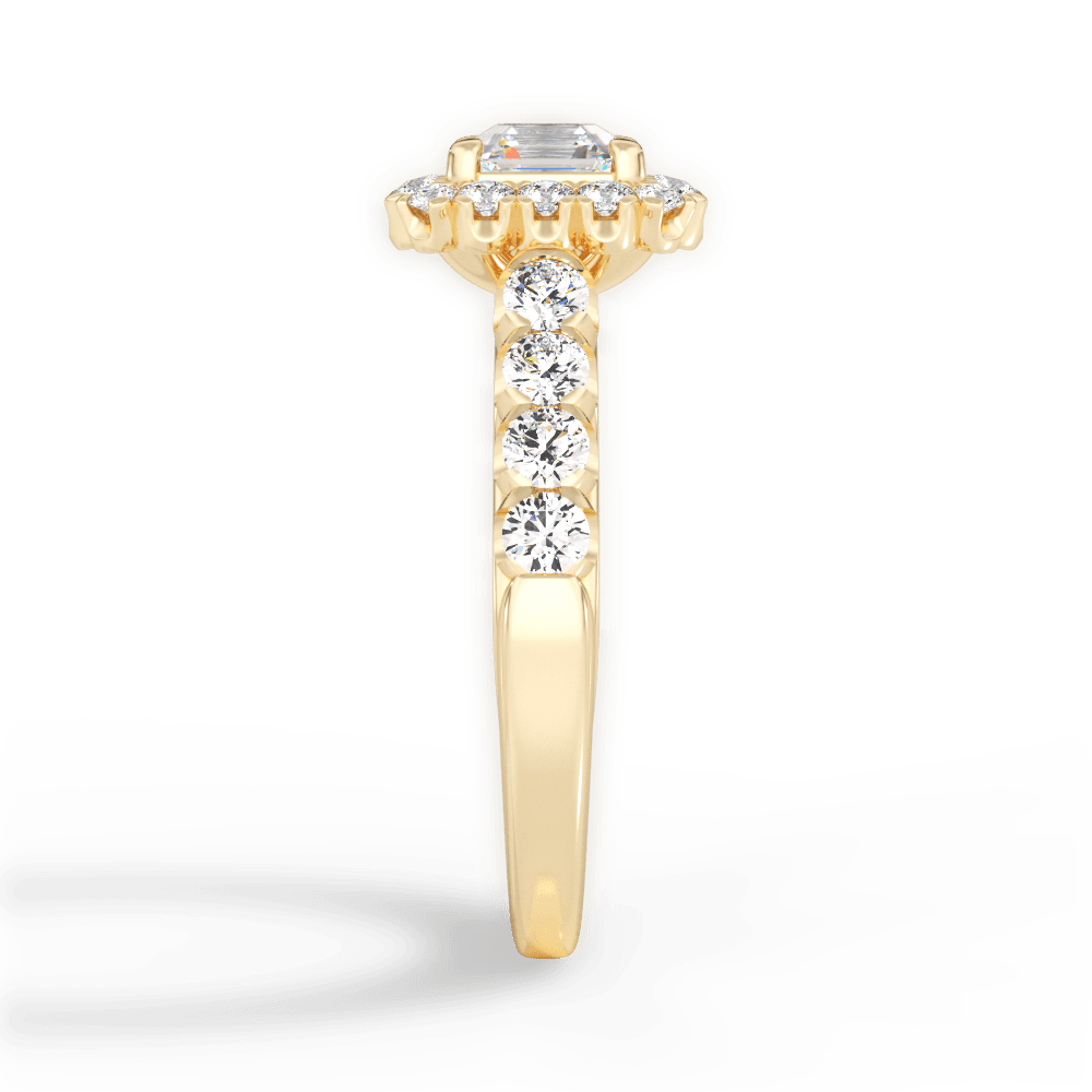 14kt Yellow Gold/18kt Yellow Gold/asscher/perspective