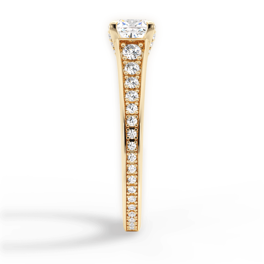 14kt Yellow Gold/18kt Yellow Gold/cushion/perspective
