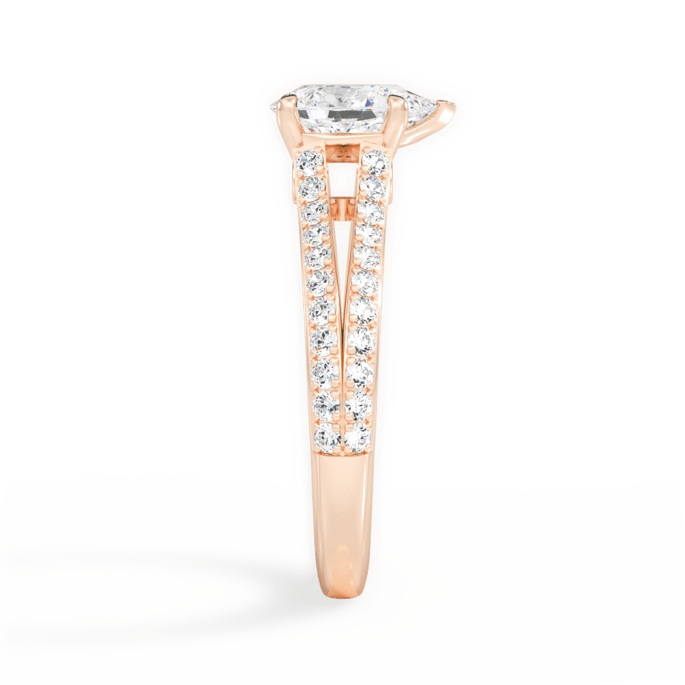 14kt Rose Gold/18kt Rose Gold/pear/perspective