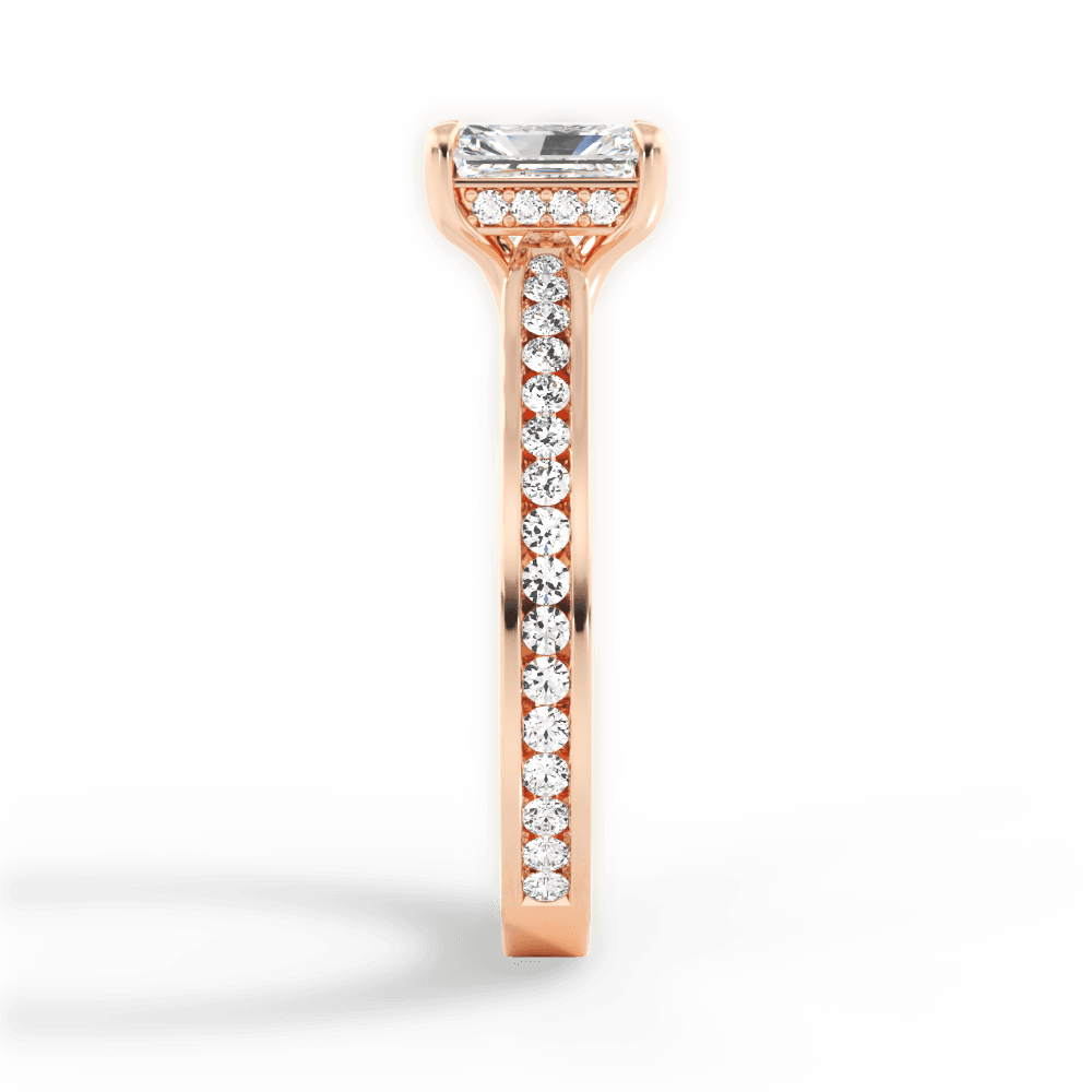 14kt Rose Gold/18kt Rose Gold/radiant/perspective