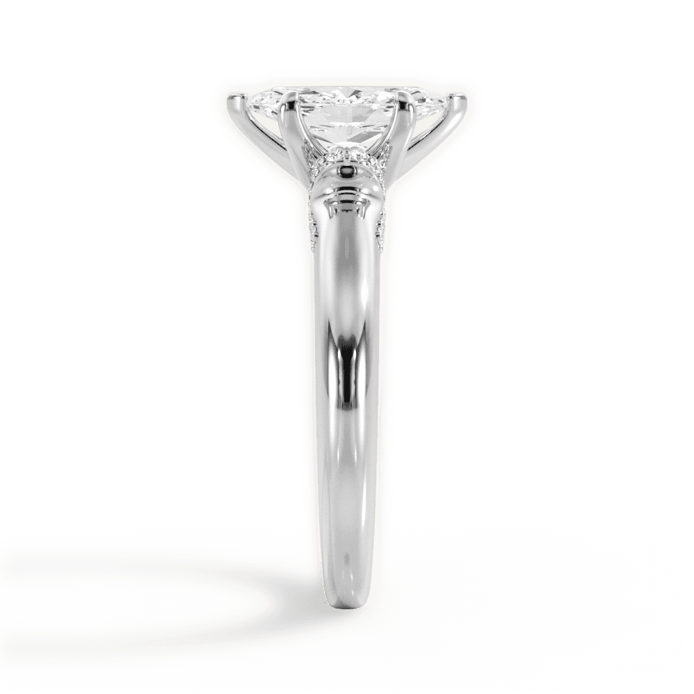 14kt White Gold/18kt White Gold/Platinum/marquise/perspective