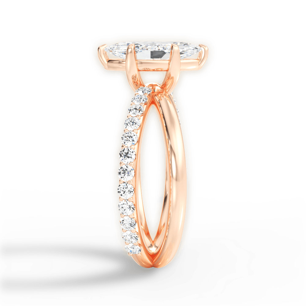 14kt Rose Gold/18kt Rose Gold/marquise/perspective