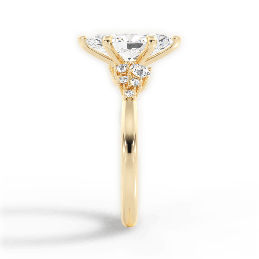 14kt Yellow Gold/18kt Yellow Gold/marquise/perspective