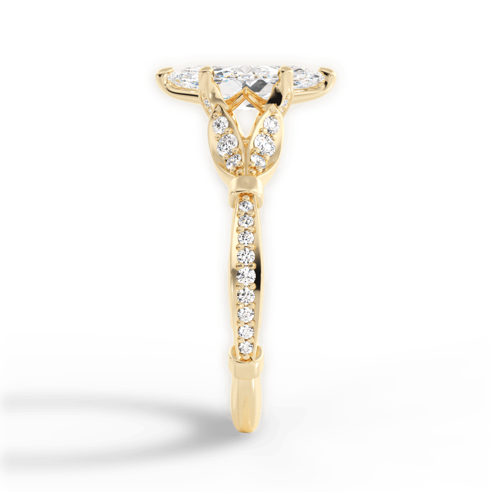 14kt Yellow Gold/18kt Yellow Gold/marquise/perspective