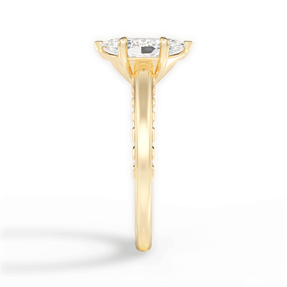 14kt Yellow Gold/18kt Yellow Gold/marquise/perspective