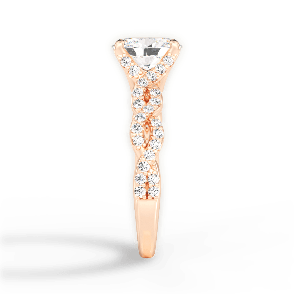 14kt Rose Gold/18kt Rose Gold/oval/perspective