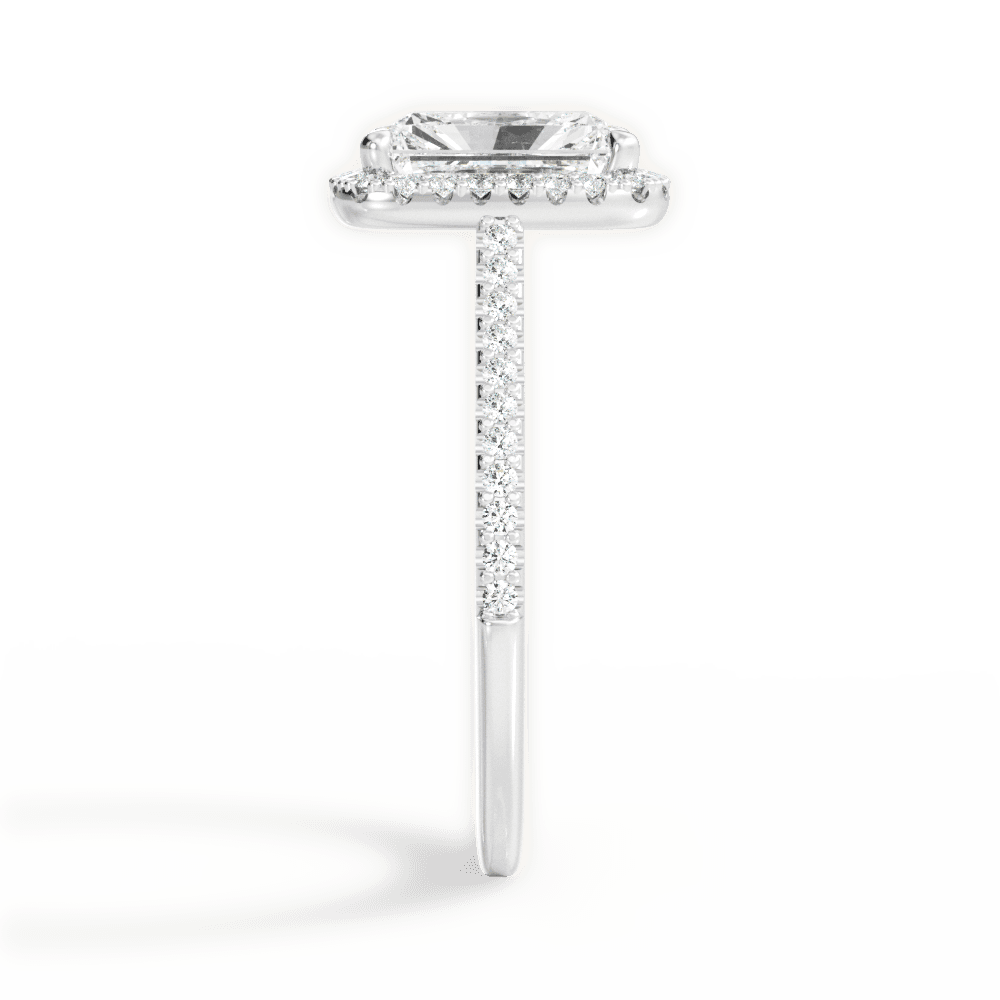 14kt White Gold/18kt White Gold/Platinum/radiant/perspective