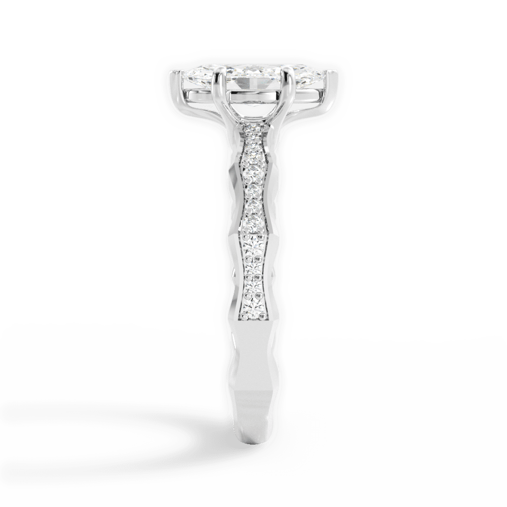 14kt White Gold/18kt White Gold/Platinum/marquise/perspective