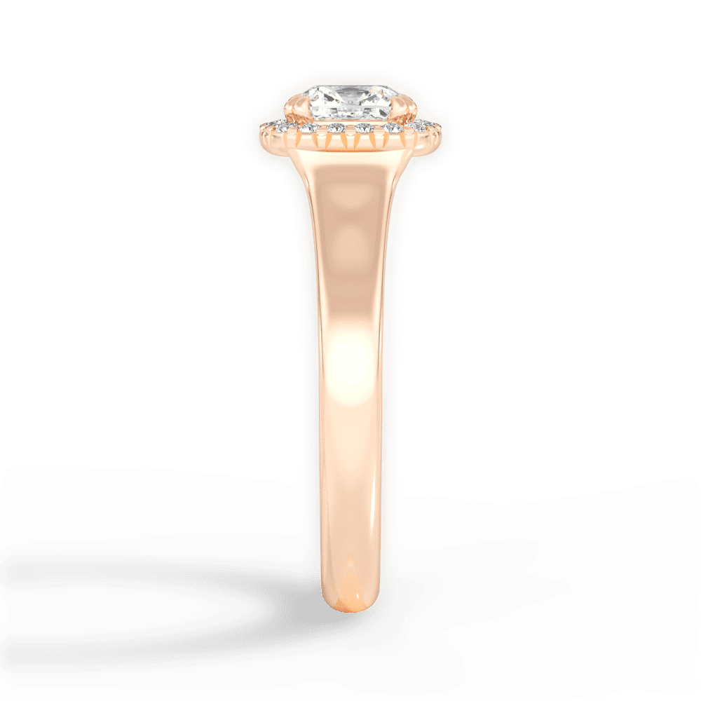 14kt Rose Gold/18kt Rose Gold/cushion/perspective