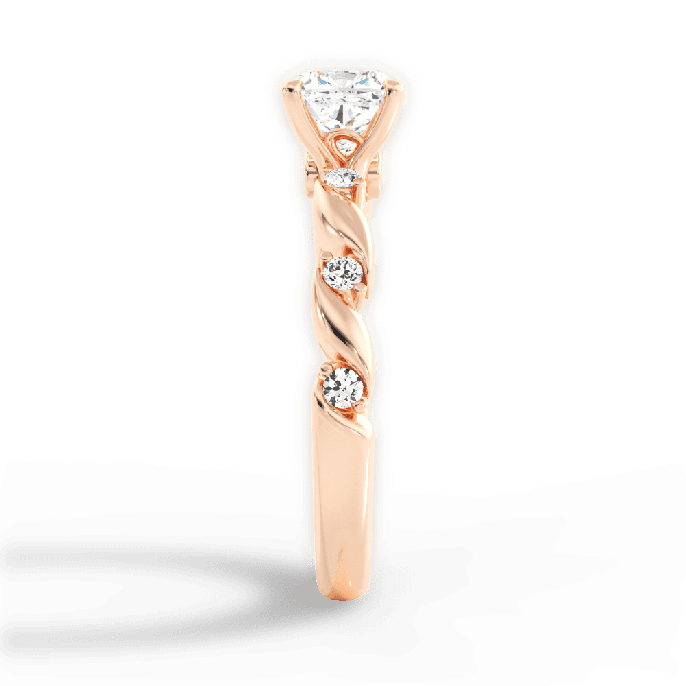 14kt Rose Gold/18kt Rose Gold/cushion/perspective