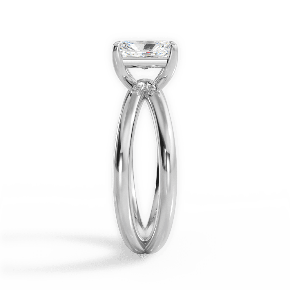 14kt White Gold/18kt White Gold/Platinum/radiant/perspective