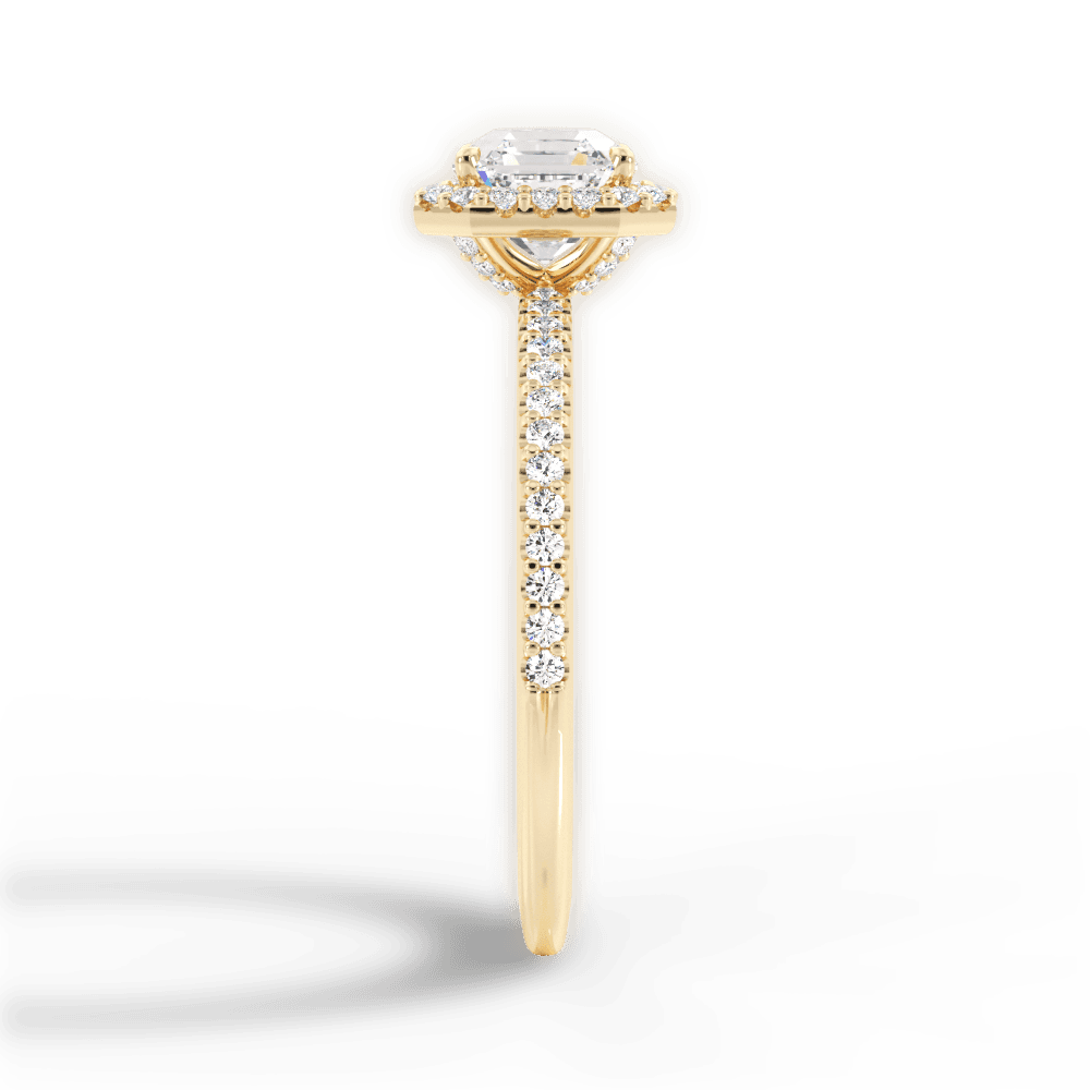 14kt Yellow Gold/18kt Yellow Gold/asscher/perspective