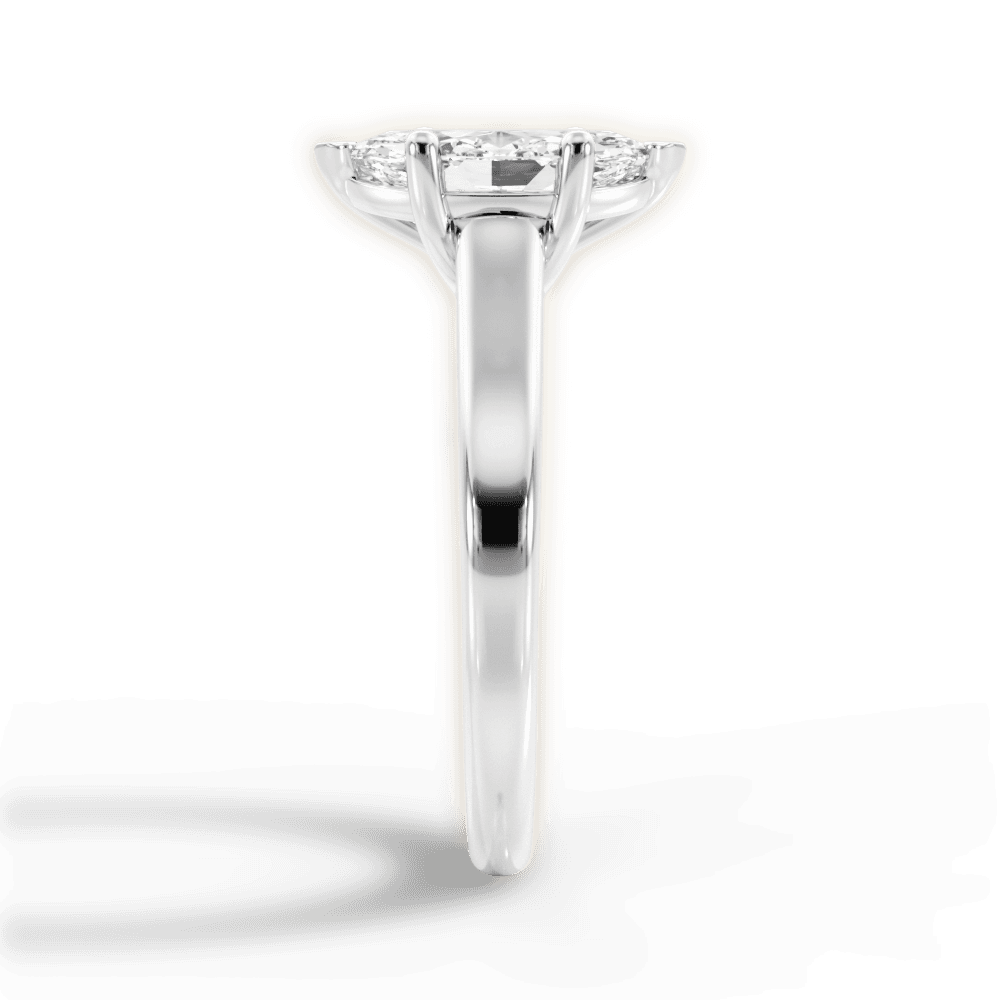 14kt White Gold/18kt White Gold/Platinum/marquise/perspective