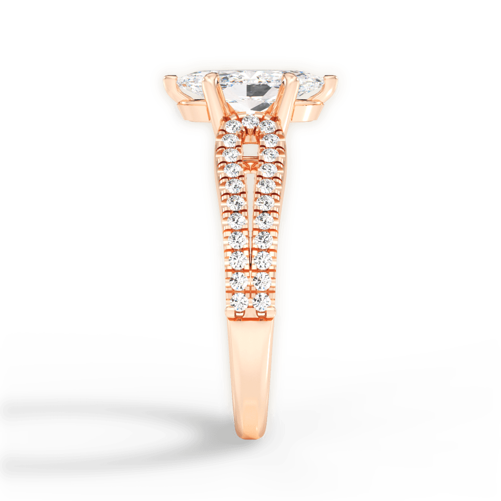 14kt Rose Gold/18kt Rose Gold/marquise/perspective