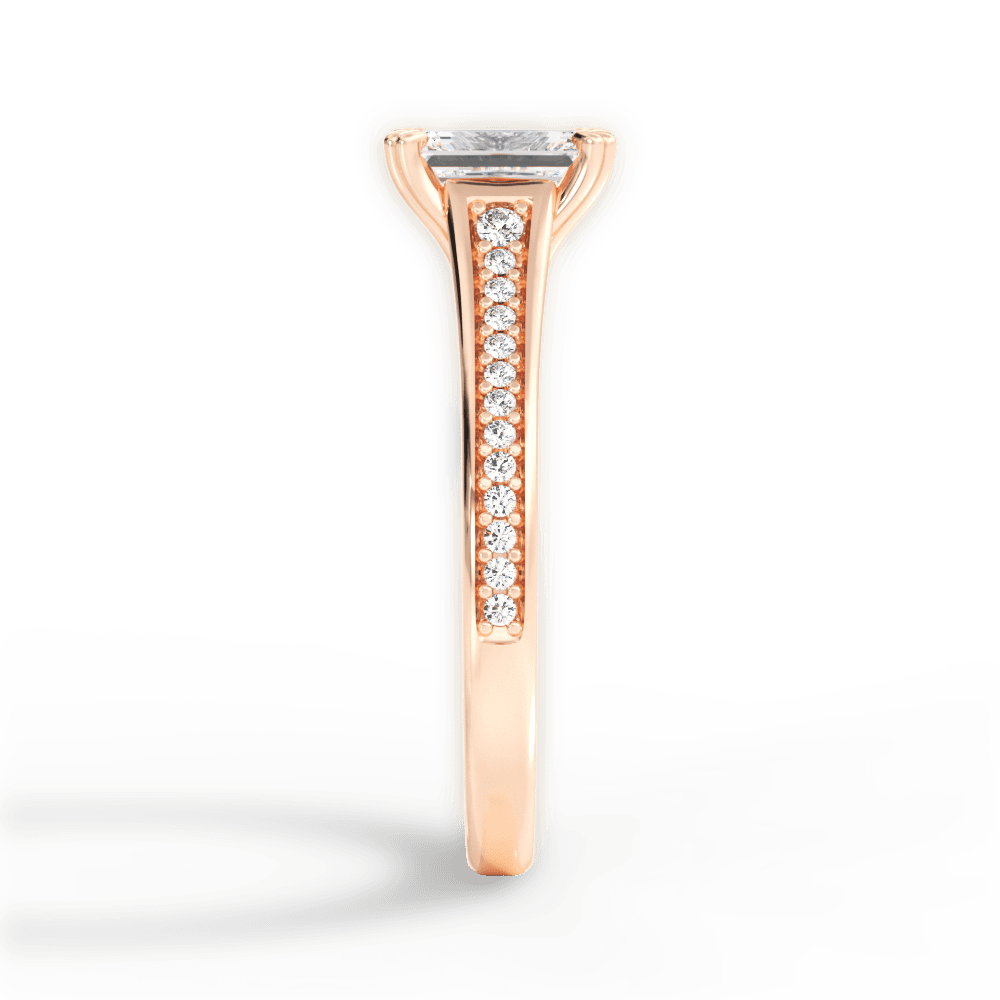 14kt Rose Gold/18kt Rose Gold/emerald/perspective