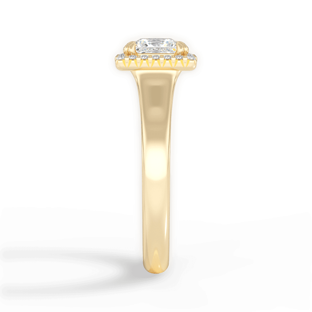 14kt Yellow Gold/18kt Yellow Gold/princess/perspective