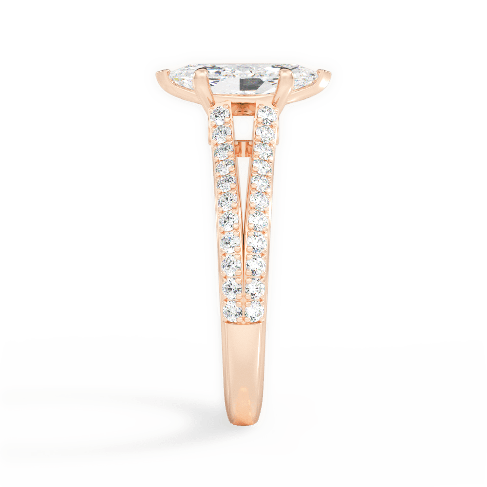 14kt Rose Gold/18kt Rose Gold/marquise/perspective