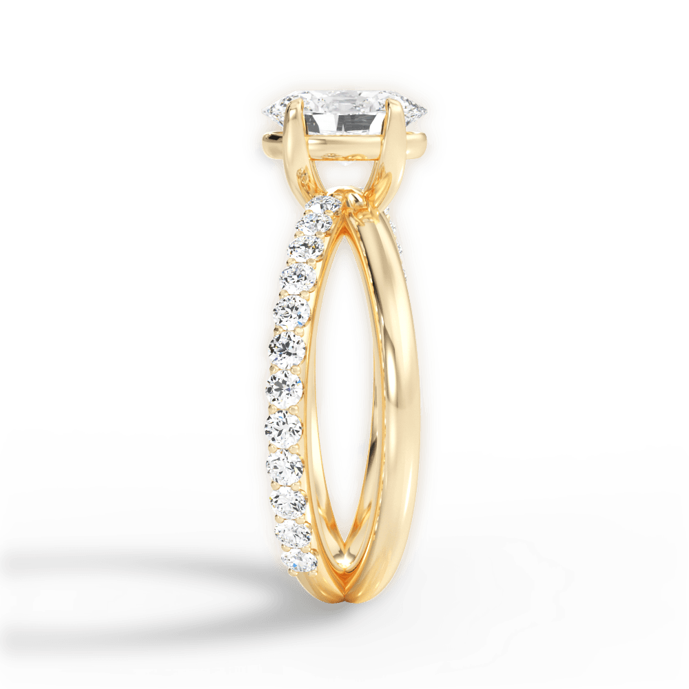 14kt Yellow Gold/18kt Yellow Gold/oval/perspective
