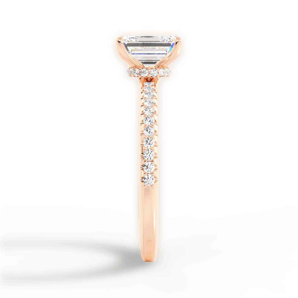 14kt Rose Gold/18kt Rose Gold/emerald/perspective