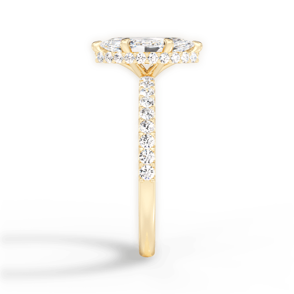 14kt Yellow Gold/18kt Yellow Gold/marquise/perspective