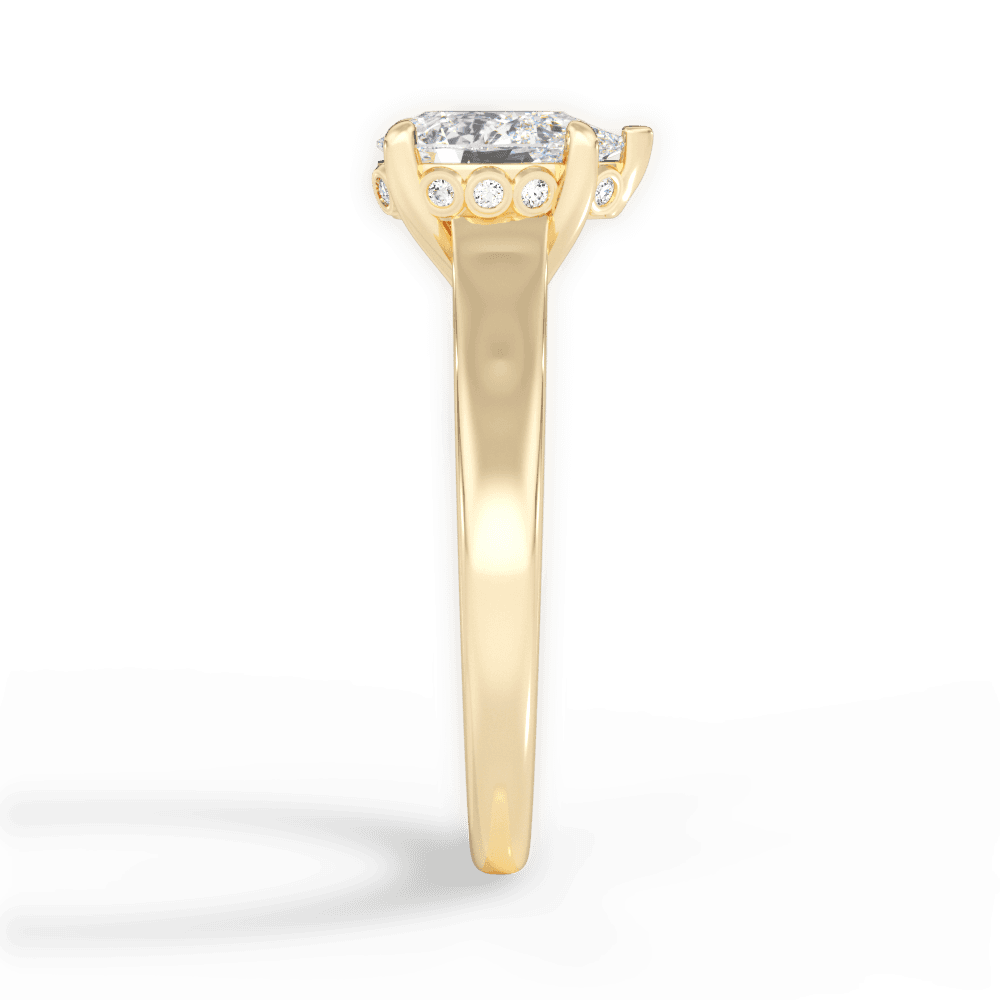 14kt Yellow Gold/18kt Yellow Gold/pear/perspective