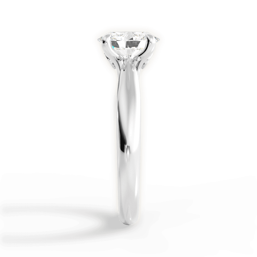 14kt White Gold/18kt White Gold/Platinum/oval/perspective