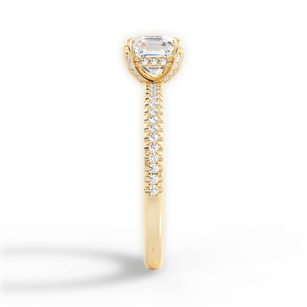 14kt Yellow Gold/18kt Yellow Gold/asscher/perspective