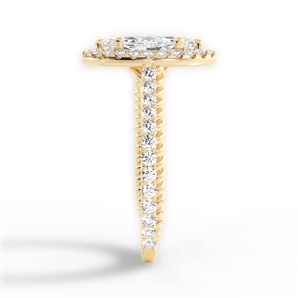 14kt Yellow Gold/18kt Yellow Gold/marquise/perspective