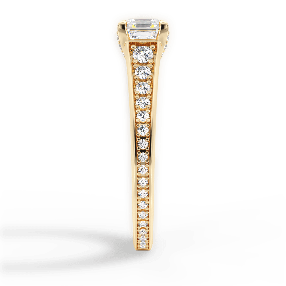 14kt Yellow Gold/18kt Yellow Gold/asscher/perspective