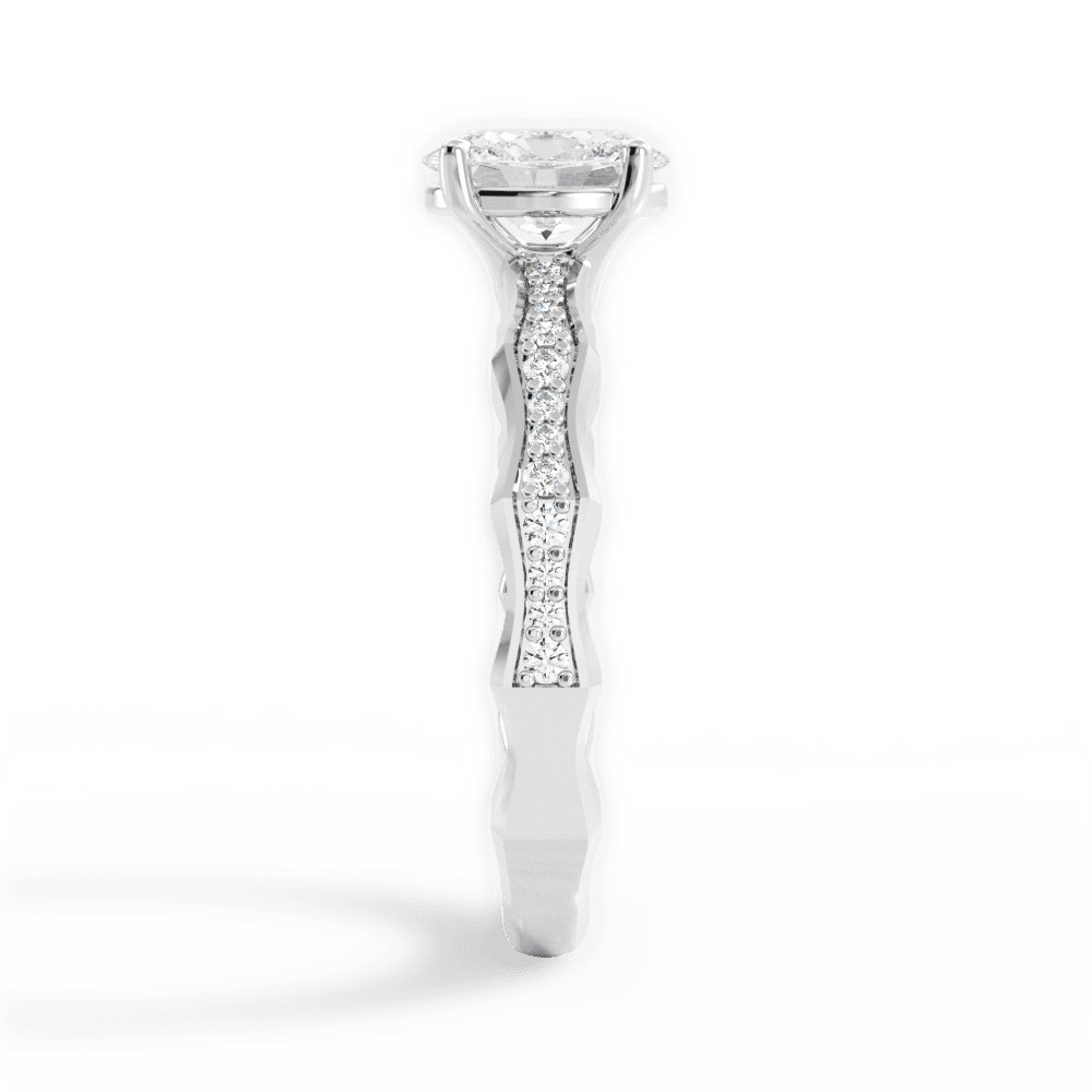 14kt White Gold/18kt White Gold/Platinum/oval/perspective