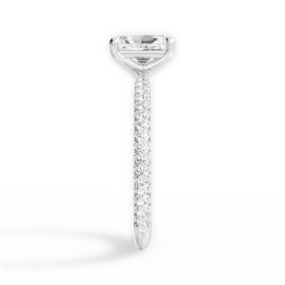 14kt White Gold/18kt White Gold/Platinum/radiant/perspective