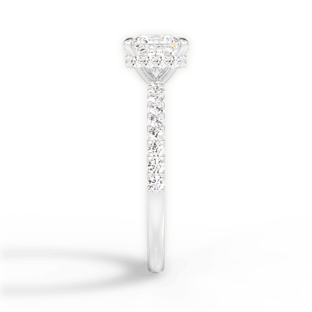 14kt White Gold/18kt White Gold/Platinum/princess/perspective