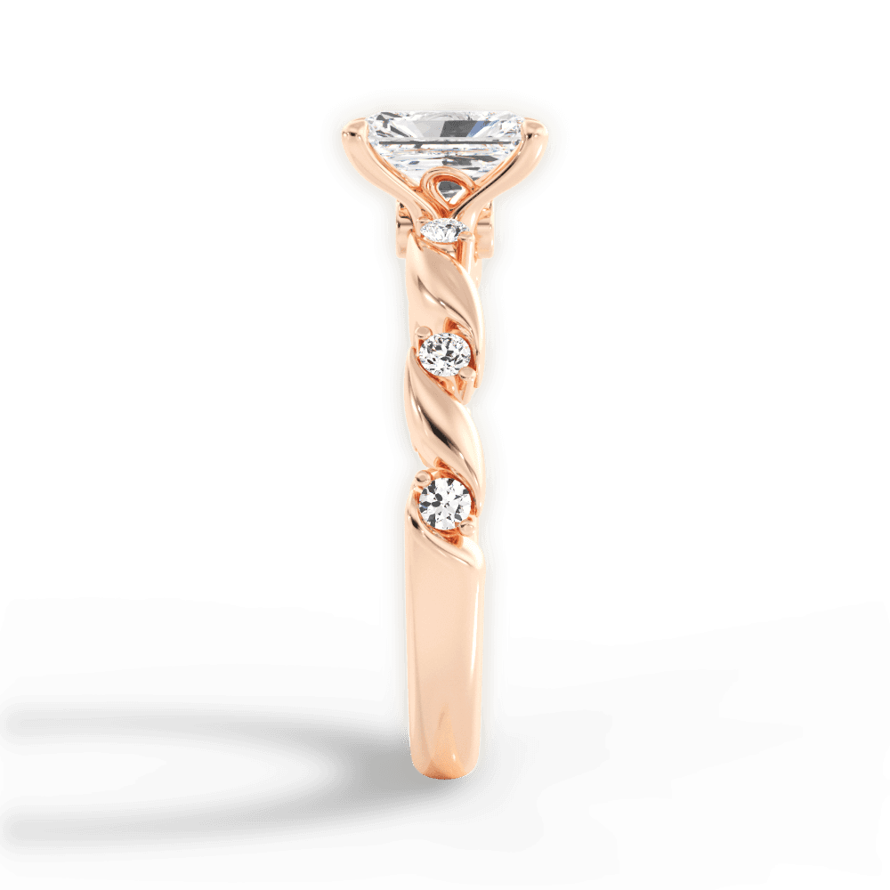 14kt Rose Gold/18kt Rose Gold/radiant/perspective