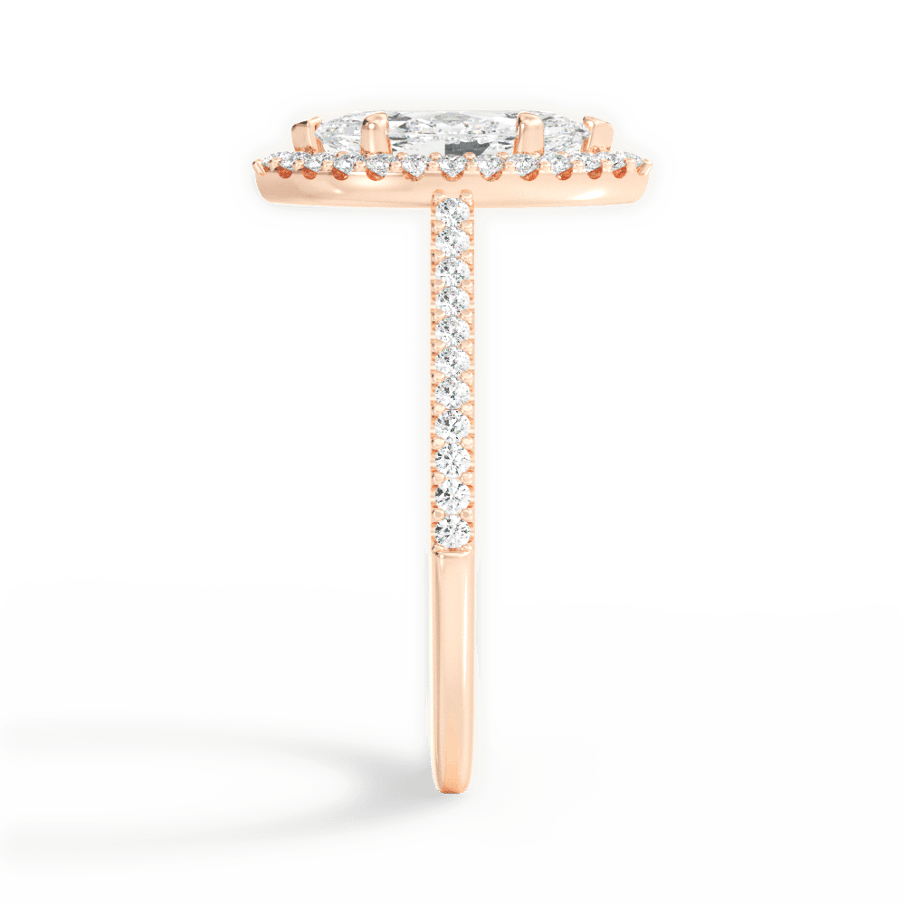 14kt Rose Gold/18kt Rose Gold/marquise/perspective
