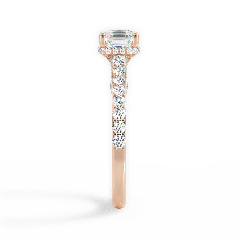 14kt Rose Gold/18kt Rose Gold/asscher/perspective
