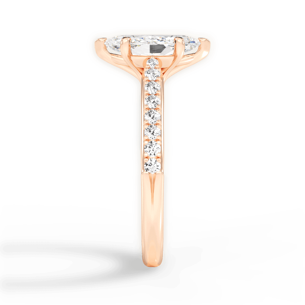 14kt Rose Gold/18kt Rose Gold/marquise/perspective