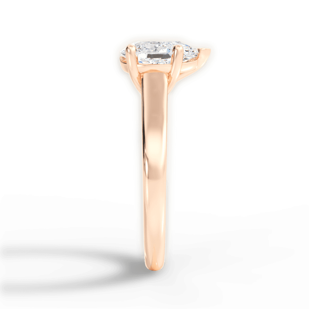 14kt Rose Gold/18kt Rose Gold/pear/perspective