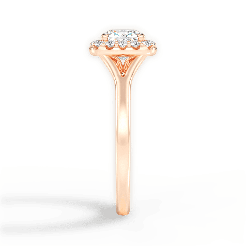 14kt Rose Gold/18kt Rose Gold/cushion/perspective